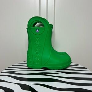 Crocs handle it rain boots green